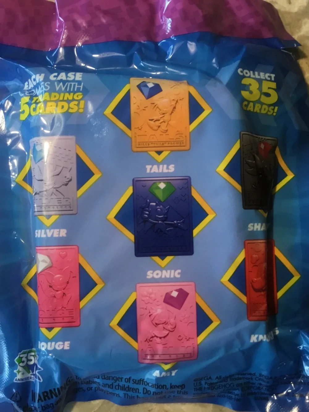 Amy Rose Card Case with 5 Trading Cards (Wendy’s - 35th year Sonic The Hedgehog